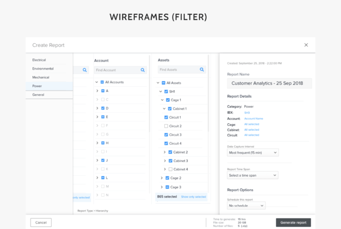 Wireframe for filter