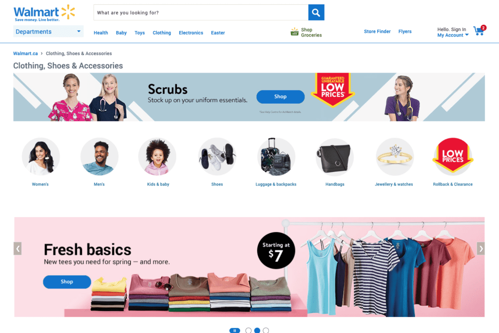 Walmart Website