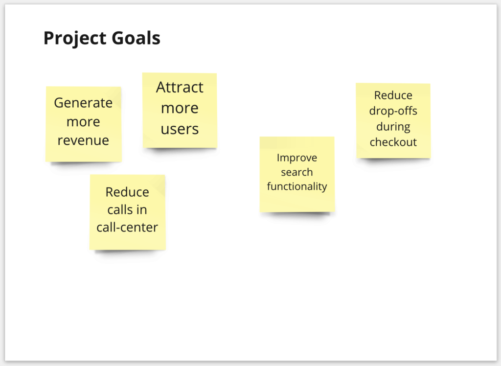 Example for project goals